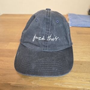 🔴 3/$45 Celestial Bodiez "F*ck This" Washed Black Cotton Dad Hat